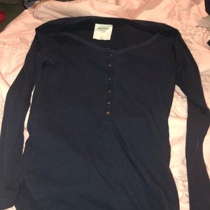Abercrombie long sleeve quarter-button shirt